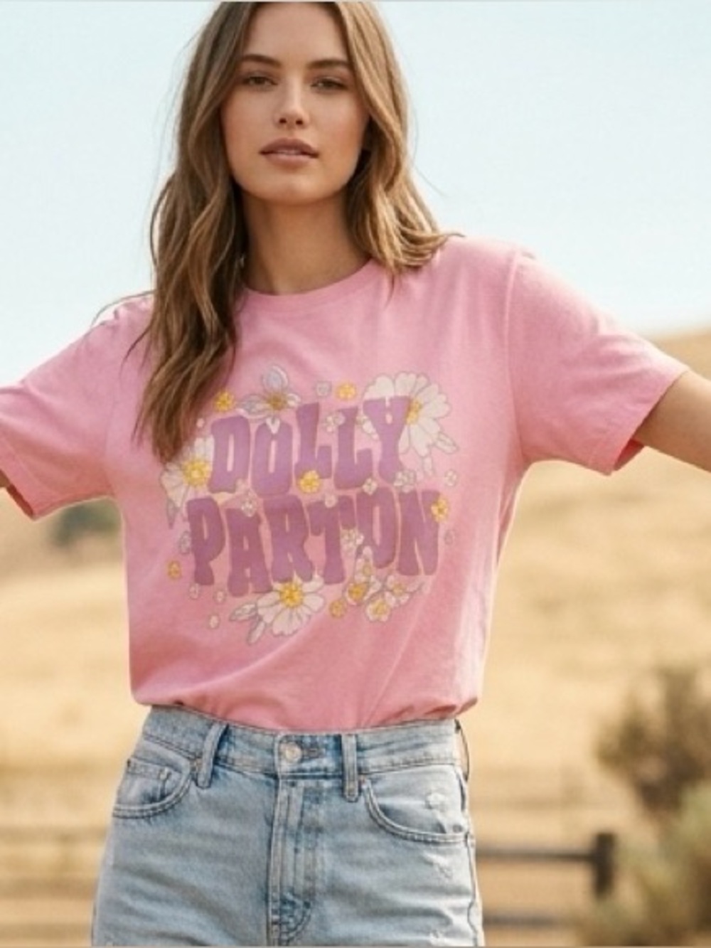 Dolly Parton Pink Graphic Tee